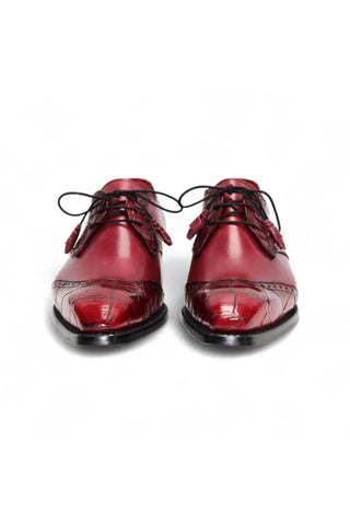 Fennix Jax Crocodile & Leather Derby-AmbrogioShoes