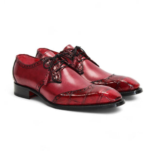 Fennix Jax Exotic Crocodile Skin & Calf-Skin Leather Derby (FX1164)-AmbrogioShoes