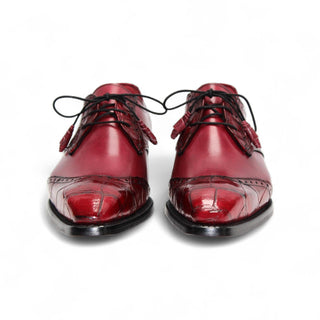 Fennix Jax Men's Shoes Exotic Crocodile Skin & Calf-Skin Leather Derby (FX1164)-AmbrogioShoes