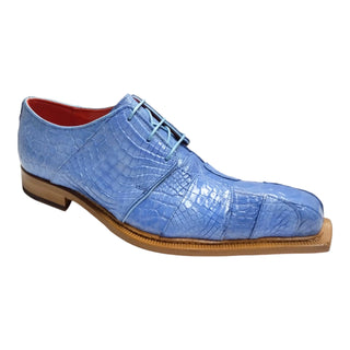 Fennix Kingston Men's Shoes Light Blue Alligator Exotic Oxfords (FX1140)-AmbrogioShoes