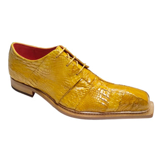 Fennix Kingston Men's Shoes Yellow Alligator Exotic Oxfords (FX1141)-AmbrogioShoes