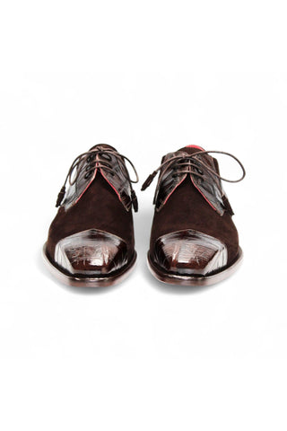 Fennix Landon Alligator Skin & Suede Derby (FX1032)-AmbrogioShoes