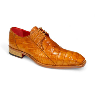 Fennix Logan Men's Shoes Cognac Alligator Exotic Oxfords (FX1142)-AmbrogioShoes