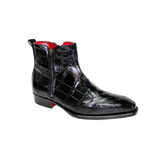 Fennix Martin Men's Shoes Black Alligator Exotic Boots (FX1038)-AmbrogioShoes