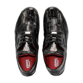 Fennix Mason Alligator Skin & Calf-Skin Leather Sneaker (FX1040)-AmbrogioShoes