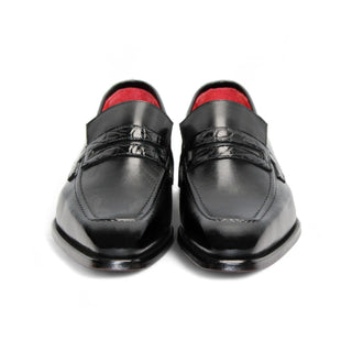 Fennix Men's Liam Shoes Exotic Crocodile Skin & Calf-Skin Leather Penny Loafer (FX1163)-AmbrogioShoes