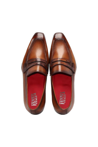 Fennix Men's Liam Shoes Exotic Crocodile Skin & Calf-Skin Leather Penny Loafer (FX1163)-AmbrogioShoes