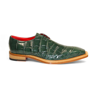 Fennix Rowan Men's Shoes Green Exotic Oxfords (FX1163)-AmbrogioShoes