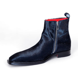 Fennix Trent Men's Shoes Navy Pony/Alligator Exotic Boots (FX1169)-AmbrogioShoes