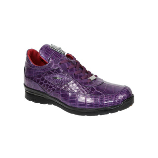 Fennix Xander Men's Shoes Purple Crocodile Exotic Sneakers (FX1111)-AmbrogioShoes