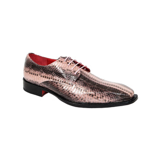 Fennix Zachary Men's Shoes Pink Snake Exotic Oxfords (FX1113)-AmbrogioShoes