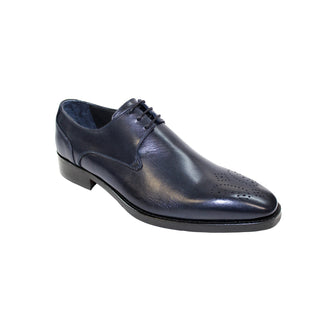 Firmani David Men's Shoes Navy Calf-Skin Leather Oxfords (FIR1004)-AmbrogioShoes