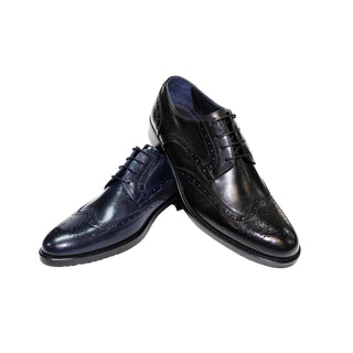 Firmani Jack Men's Shoes Black Calf-Skin Leather Oxfords (FIR1005)-AmbrogioShoes