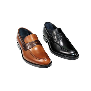 Firmani Mark Men's Shoes Black Calf-Skin Leather Oxfords (FIR1024)-AmbrogioShoes