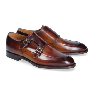 Franceschetti 8035095 Men's Shoes Calf-Skin Leather Double Monk-Straps Loafers (FCCT1090)-AmbrogioShoes