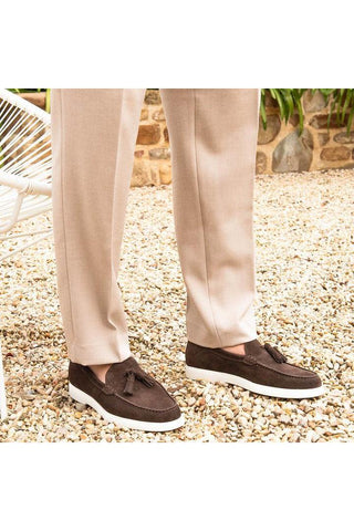 Franceschetti Amalfi Suede Moccasin Tassels Loafer (FCCT1116)-AmbrogioShoes