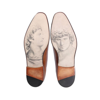 Franceschetti Apollo /Antinoo Men's Shoes Hand-Painted Art Sole Leather Oxfords (FCCT1069)-AmbrogioShoes