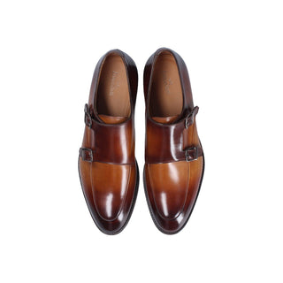 Franceschetti Bath Men's Shoes Calf-Skin Leather Double Monk-Straps Loafers (FCCT1020)-AmbrogioShoes
