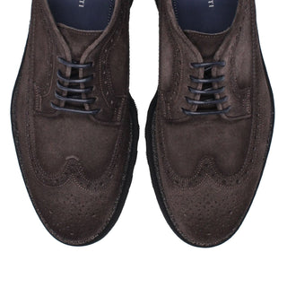 Franceschetti Bienna Men's Shoes Suede Leather Wing-Tip Derby (FCCT1134)-AmbrogioShoes