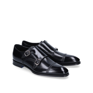 Franceschetti Colmar Men's Shoes Calf-Skin Leather Double Monk-Straps Loafers (FCCT1030)-AmbrogioShoes