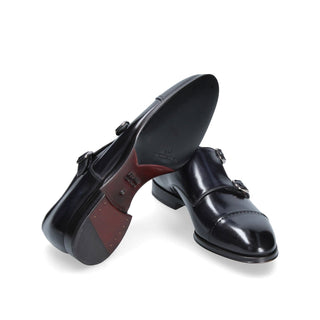 Franceschetti Colmar Men's Shoes Calf-Skin Leather Double Monk-Straps Loafers (FCCT1031)-AmbrogioShoes