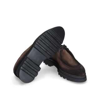 Franceschetti Davos 7467017 Men's Luxury Italian Shoes Suede Leather Derby (FCCT1084)-AmbrogioShoes