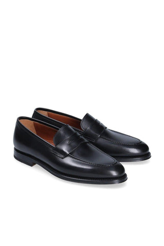 Franceschetti Eric Black Calf-Skin Leather Penny Loafers (FCCT1019)-AmbrogioShoes