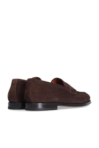 Franceschetti Evan Chocolate Suede Penny Loafers (FCCT1018)-AmbrogioShoes
