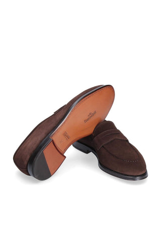 Franceschetti Evan Chocolate Suede Penny Loafers (FCCT1018)-AmbrogioShoes