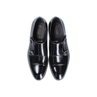 Franceschetti Genoa Men's Shoes Calf-Skin Leather Double Monk-Straps Loafers (FCCT1023)-AmbrogioShoes