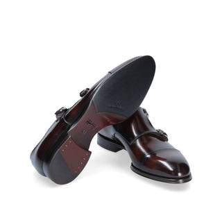 Franceschetti Genoa Men's Shoes Calf-Skin Leather Double Monk-Straps Loafers (FCCT1023)-AmbrogioShoes