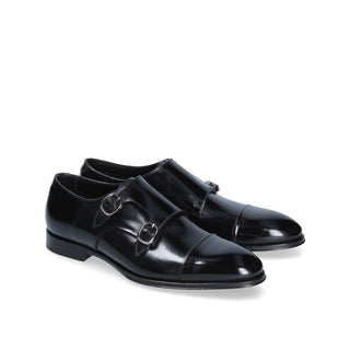 Franceschetti Genoa Men's Shoes Calf-Skin Leather Double Monk-Straps Loafers (FCCT1023)-AmbrogioShoes