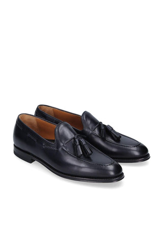 Franceschetti Harry Blue Calf-Skin Leather Tassels Loafers (FCCT1017)-AmbrogioShoes