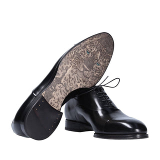 Franceschetti "Leopardus" Men's Shoes Calf-Skin Leather Hand-Painted Art Sole Cap-Toe Oxfords (FCCT1065)-AmbrogioShoes