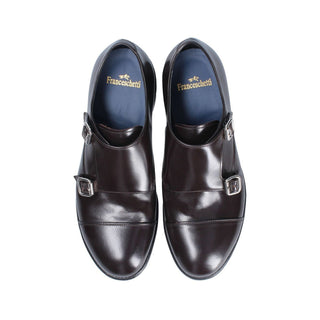 Franceschetti Meriden Men's Shoes Calf-Skin Leather Double Monk-Straps Loafers (FCCT1044)-AmbrogioShoes