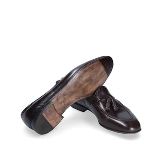 Franceschetti Milo Men's Shoes Brown Horse Leather Tassels Loafers (FCCT1008)-AmbrogioShoes