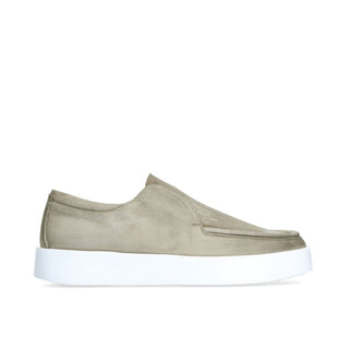 Franceschetti Morgan Men's Shoes Light Green Suede Leather Slip-On Sneakers (FCCT1010)-AmbrogioShoes