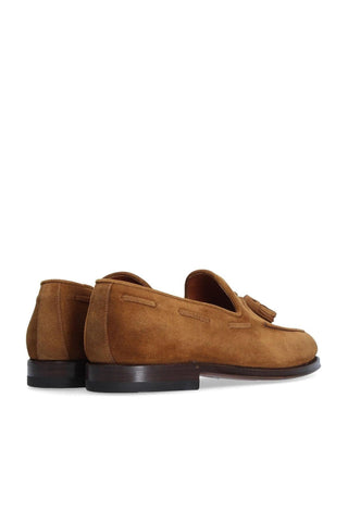 Franceschetti Oliver Tobacco Suede Tassels Loafers (FCCT1015)-AmbrogioShoes