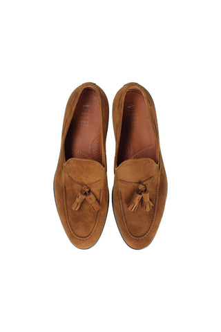Franceschetti Oliver Tobacco Suede Tassels Loafers (FCCT1015)