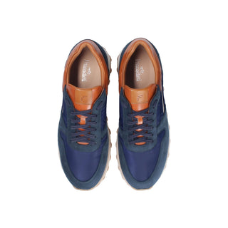 Franceschetti Orlando Men's Luxury Italian Shoes Fabric / Nubuck / Calf Leather Sneaker (FCCT1110)-AmbrogioShoes