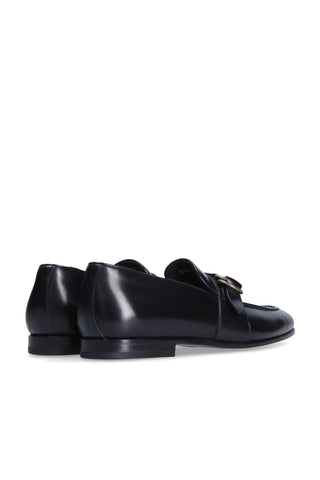 Franceschetti Sasha Black Calf-Skin Leather Slip-On Loafers (FCCT1007)-AmbrogioShoes