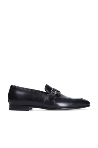 Franceschetti Sasha Black Calf-Skin Leather Slip-On Loafers (FCCT1007)-AmbrogioShoes