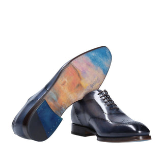 Franceschetti "Venice In Love" Men's Shoes Calf-Skin Hand-Painted Art Sole Leather Oxfords (FCCT1067)-AmbrogioShoes