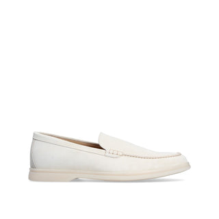 Franceschetti Vieste Men's Shoes White Suede Leather Slip-On Sneakers (FCCT1014)-AmbrogioShoes