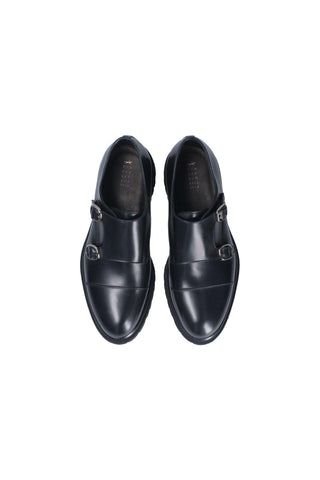 Franceschetti Zurigo Calf-Skin Leather Double Buckle Monk-Straps Loafers (FCCT1082)-AmbrogioShoes