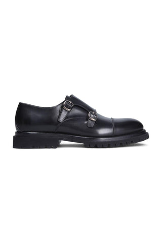 Franceschetti Zurigo Calf-Skin Leather Double Buckle Monk-Straps Loafers (FCCT1082)-AmbrogioShoes