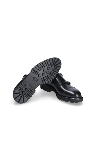 Franceschetti Zurigo Leather Double Buckle Monk-Straps Loafers (FCCT1082)