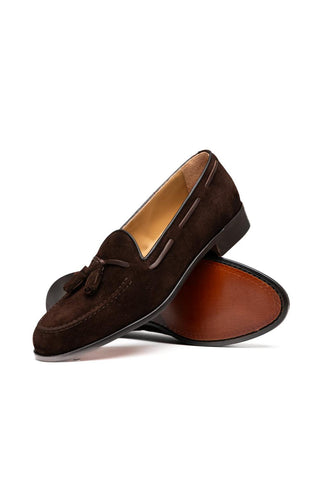 Franco Suede Loafer - Nicotine-Dellamoda