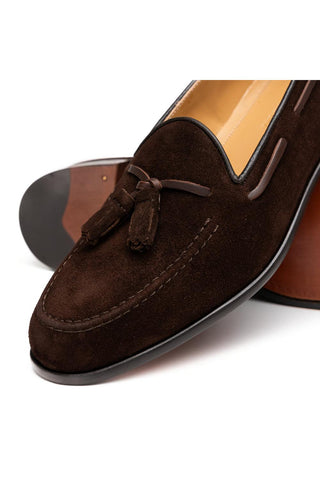 Franco Suede Loafer - Nicotine-Dellamoda