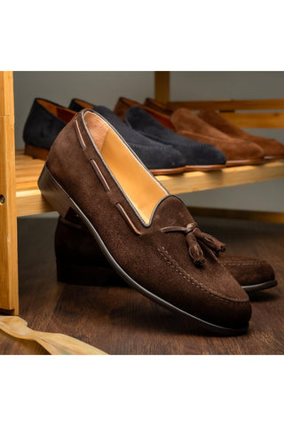 Franco Suede Loafer - Nicotine-Dellamoda